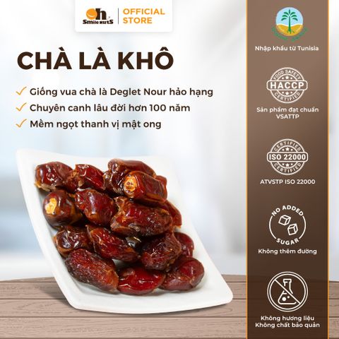  Chà Là Trái Tròn -  Hũ Thủy Tinh 250g - Oh Smile Nuts 