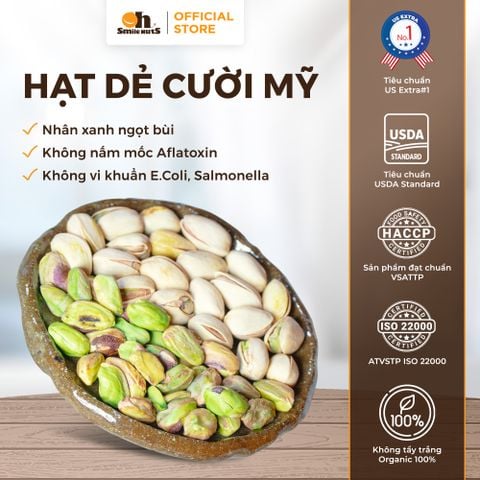  Hạt Dẻ Cười Mỹ Rang Mộc - Hũ Nhựa 500g - Oh Smile Nuts 