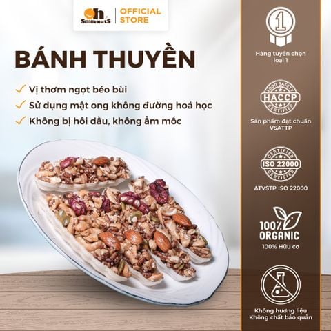  Bánh Thuyền Hạt Dinh Dưỡng - Túi 100 Gram - Oh Smile Nuts 