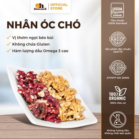  Nhân Óc Chó Vàng Chile - Hũ Nhựa 350g - Oh Smile Nuts 