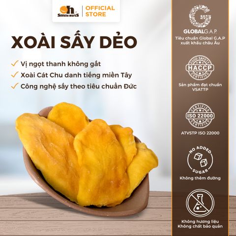  Xoài Cát Chu Sấy Dẻo - Túi 200g - Oh Smile Nuts 