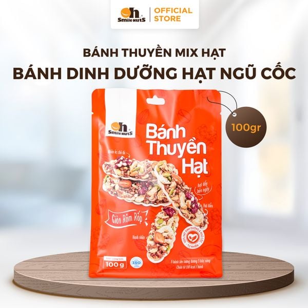 Bánh Thuyền Hạt Dinh Dưỡng - Túi 100 Gram - Oh Smile Nuts