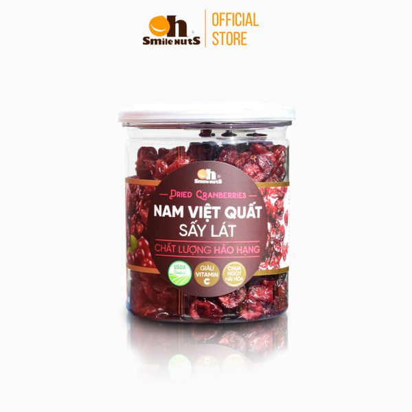 Nam Việt Quất (Cranberry) Sấy Lát Thượng Hạng Từ Mỹ Oh Smilenuts Hộp 250g