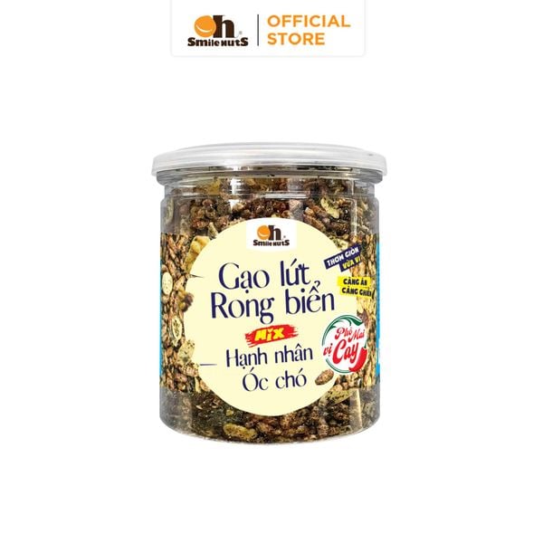Gạo Lứt Rong Biển Mix Hạnh Nhân Óc Chó Hũ 135G