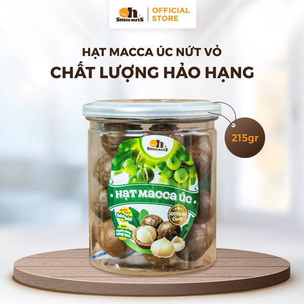 Hạt Macca Úc Nứt Vỏ - Hộp 215g - Oh Smile Nuts