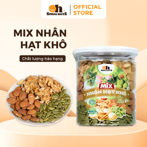  Mix Nhân Hạt Khô Nhập Khẩu Smile Nuts Hộp 255g 