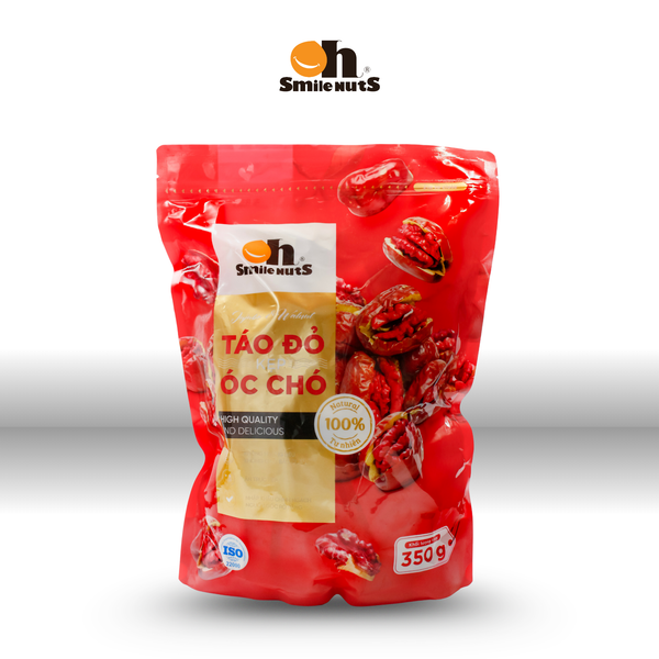 Táo Đỏ Kẹp Óc Chó Đỏ - Túi Zipper 350g - Oh Smile Nuts