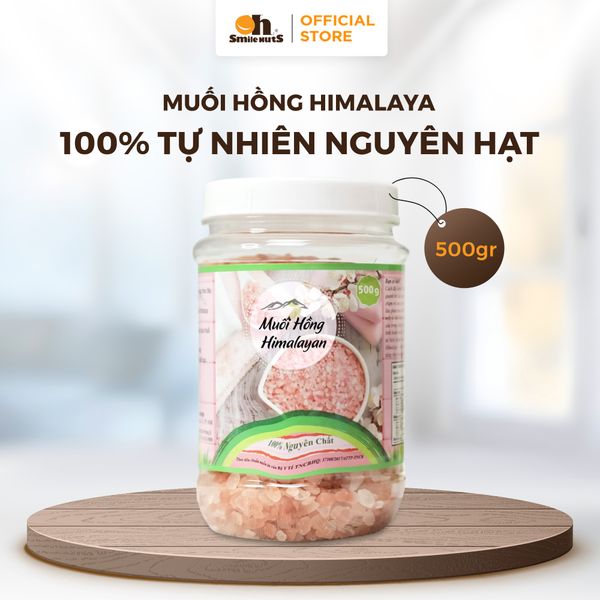 Muối Hồng Himalaya Dạng Hạt - Hũ Nhựa 500g - Oh Smile Nuts