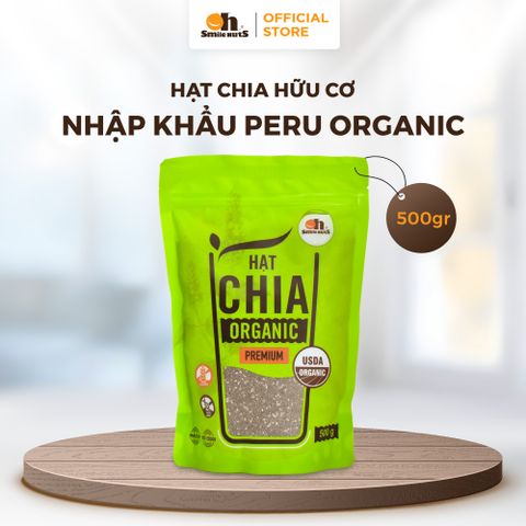  Hạt Chia Đen Hữu Cơ Peru - Túi 500g - Oh Smile Nuts 