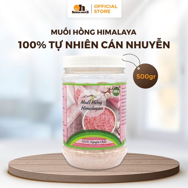 Muối Hồng Himalaya Dạng Nhuyễn - Hũ nhựa 500g - Oh Smile Nuts