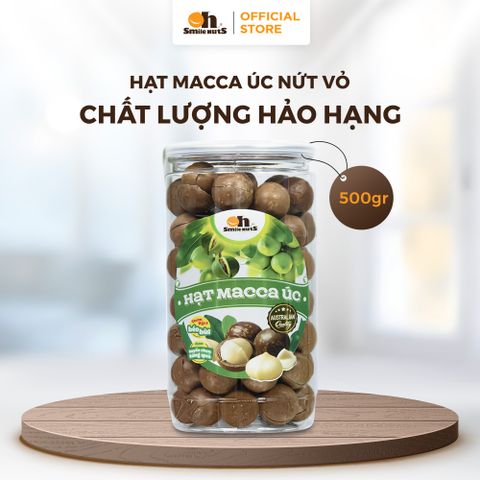  Hạt Macca Úc Nứt Vỏ - Hộp 500g - Oh Smile Nuts 
