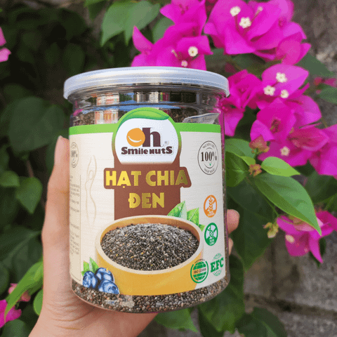  Hạt Chia Đen Hữu Cơ Smilenuts Hộp 300g - Nhập Khẩu Từ Nam Mỹ 