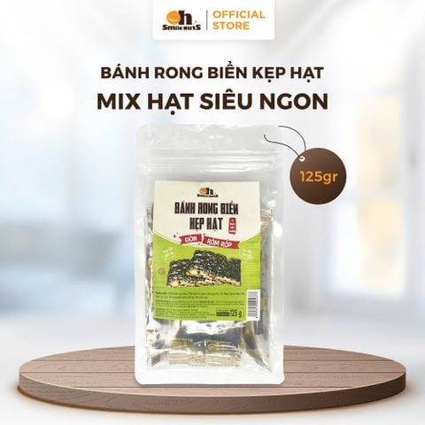  Bánh Rong Biển Kẹp Hạt - Túi zipper 125g - Oh Smile Nuts 