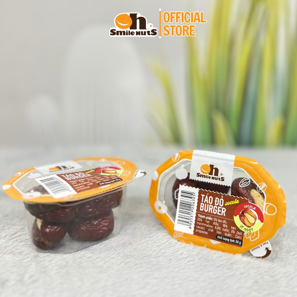 Táo Đỏ Burger vị Socola - Hộp CVS 50g- Oh Smile Nuts