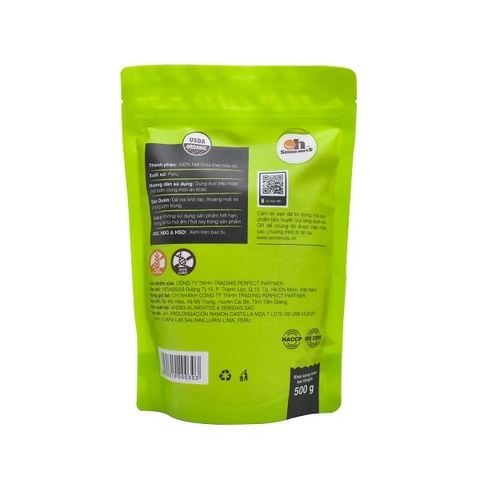  Hạt Chia Đen Hữu Cơ Smile Nuts Túi 500g - Nhập Khẩu Từ Nam Mỹ 