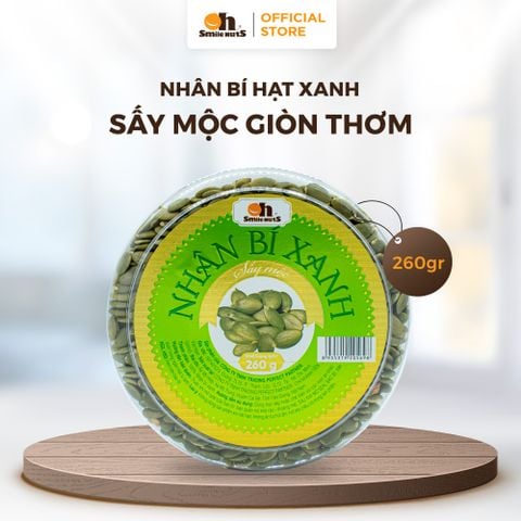  Nhân Bí Xanh Nướng Mộc - Hộp Tròn 260g - Oh Smile Nuts 