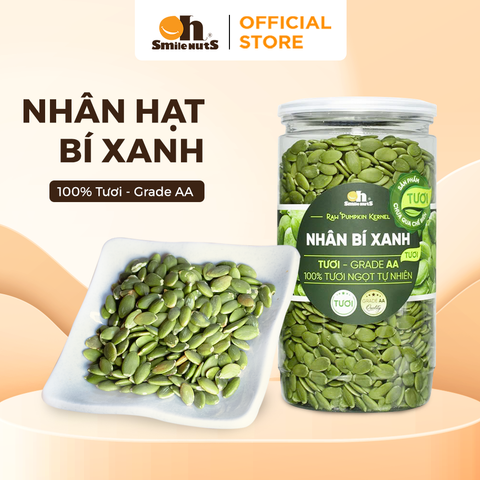  Nhân Bí Xanh Tươi Dùng Để Nấu Sữa Smile Nuts Hộp 500g 