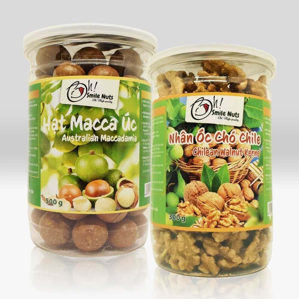 Combo Hạt Macca Úc 500g + Nhân Óc Chó Chile 300g – Smile Nuts ...Marry