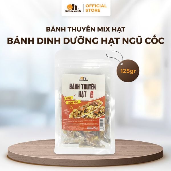 Bánh Thuyền Hạt Dinh Dưỡng - Túi Zipper 125gr - Oh Smile Nuts