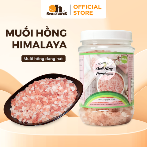  Muối Hồng Himalaya Dạng Hạt Smile Nuts Hộp 1kg 