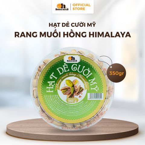  Hạt Dẻ Cười Mỹ Rang Muối Hồng Himalaya - Hộp Tròn 350g - Oh Smile Nuts 