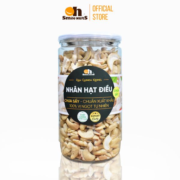 Nhân Hạt Điều Tách Vỏ Tươi Smile Nuts Hộp 500g