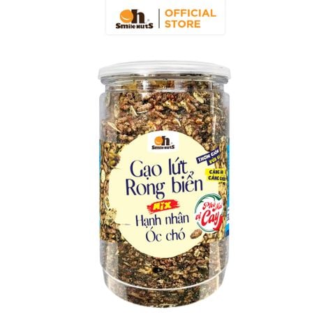  Gạo Lứt Rong Biển Mix Hạnh Nhân Óc Chó Hũ 330G 