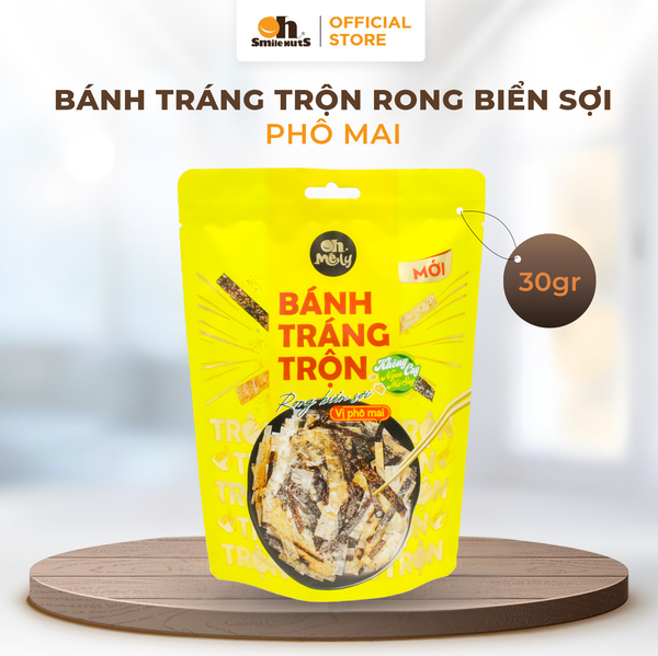 Bánh Tráng Trộn Rong Biển Sợi vị phô mai - không cay 30g - Oh Smile Nuts