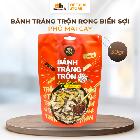  Bánh Tráng Trộn Rong Biển Sợi vị phô mai - Cay vừa 30g - Oh Smile Nuts 