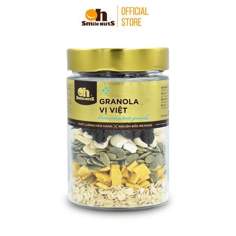  Granola Vị Việt Oh Smile Nuts - Hủ 300g 