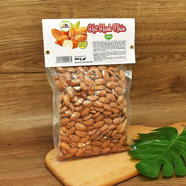 Hạnh Nhân Mỹ Tách Vỏ Tươi Smile Nuts Túi 500g