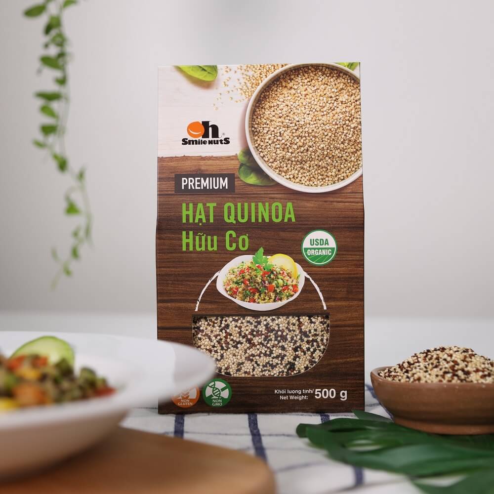 Hạt Diêm Mạch Quinoa Mix Hữu Cơ Smile Nuts Hộp 500g – Nhập Khẩu Từ Peru – Smile Nuts >>> top1shop >>> smilenuts.vn