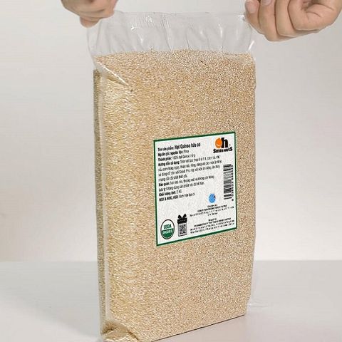  Hạt Quinoa Diêm Mạch Trắng Hữu Cơ Peru Smile Nuts Túi 2Kg 