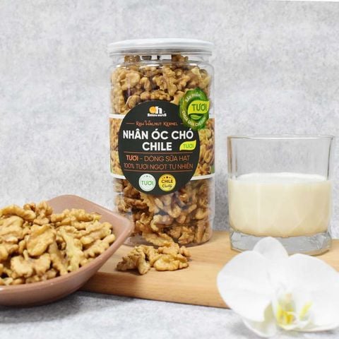  Nhân Óc Chó Vàng Chile Tươi - Nhân Óc Chó Nấu Sữa Smile Nuts Hộp 350g 