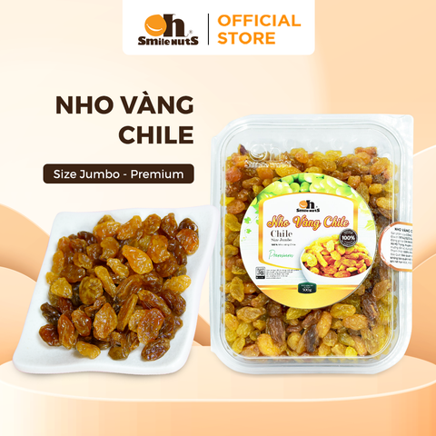  Nho Khô Vàng Hộp Nhựa 500g - Nhập Khẩu Từ Chile 