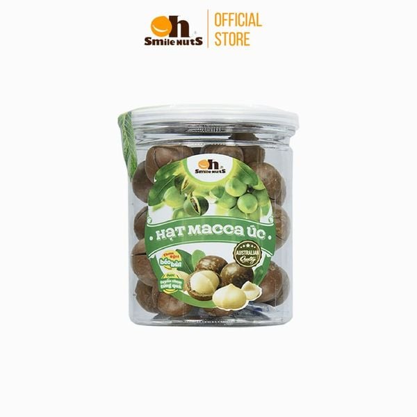 Hạt Macca Úc Nứt Vỏ Smile Nuts Hộp 215g