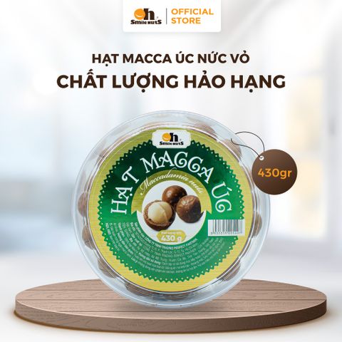  Hạt Macca Úc - Hộp Tròn 430g - Oh Smile Nuts 