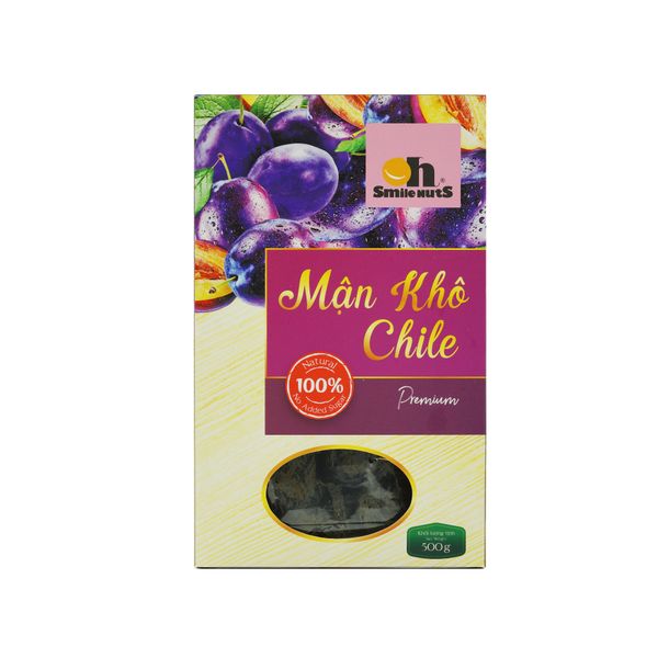 Mận Khô Chile Hộp Giấy Smilenuts Hộp 500g