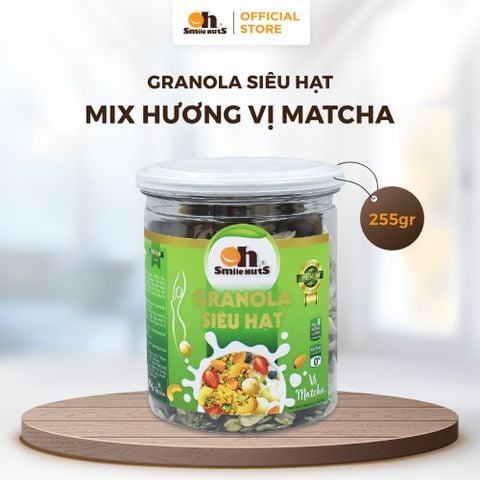  Granola Siêu Hạt Vị Match - Hũ 225g - Oh Smile Nuts 