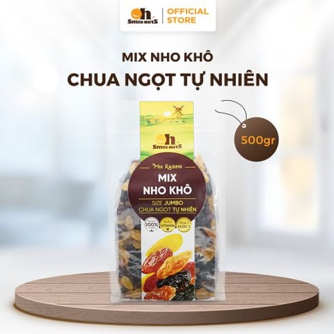  Nho Khô Mix 3 Loại Chile - Túi Zipper 500gr - Oh Smile Nuts 