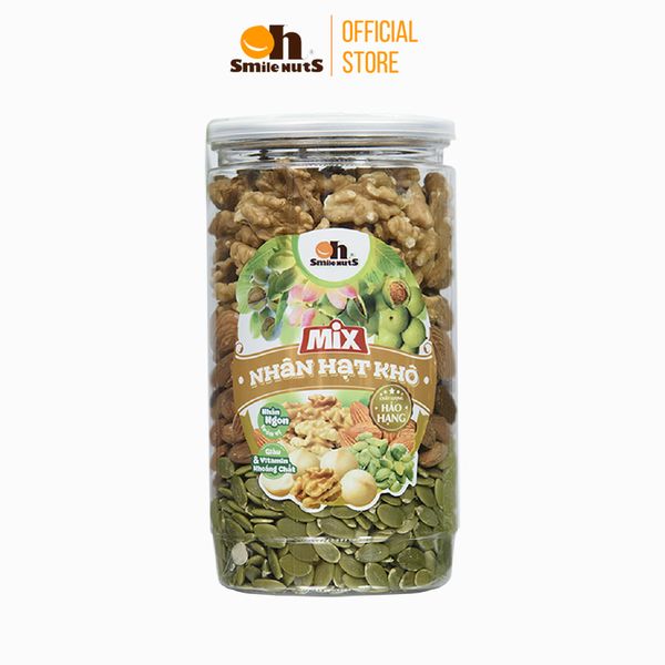 Mix Nhân Hạt Khô Nhập Khẩu Smile Nuts Hộp 500g