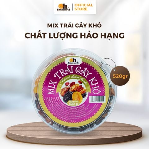  Mix Trái Cây Khô Nhập Khẩu - Hộp 520g - Oh Smile Nuts 