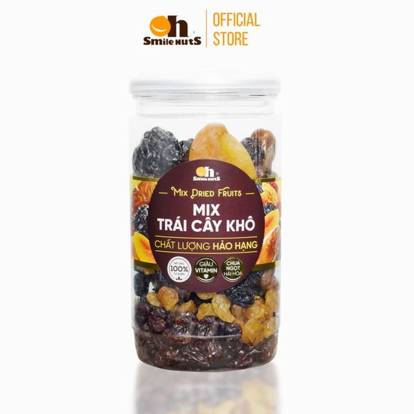 Mix Trái Cây Khô 6 Loại Smile Nuts Hủ 500g