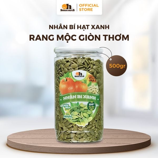 Nhân Hạt Bí Xanh Nướng Mộc 500g Hũ nhựa