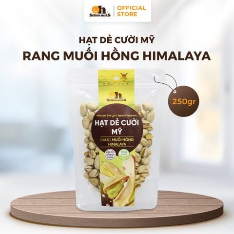  Hạt Dẻ Cười Rang Muối Hồng Himalaya - Túi Zipper 250g - Oh Smile Nuts 