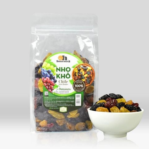 Nho khô mix 3 loại Chile dạng túi 500g 