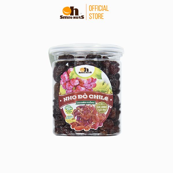 Nho Khô Đỏ Cuống Chile Smile Nuts Hộp 265g