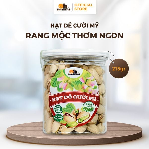 Hạt Dẻ Cười Mỹ Rang Mộc - Hũ 215g - Oh Smile Nuts