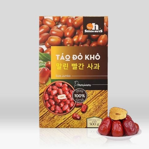 Táo Đỏ Khô Smile Nuts Hộp 500g 