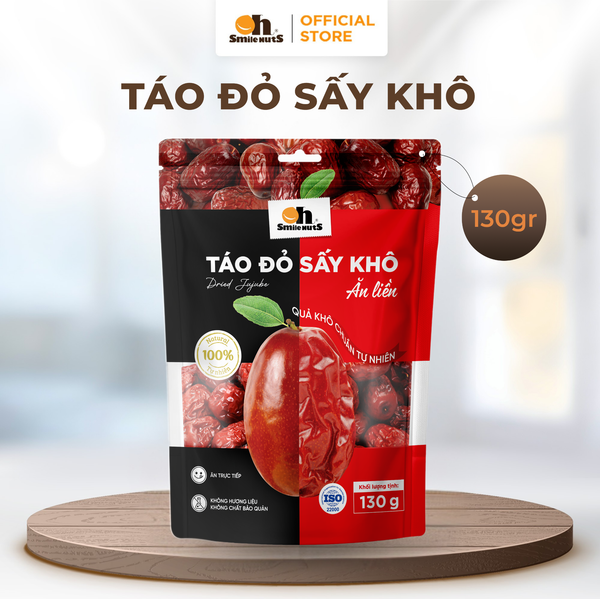Táo Đỏ Khô Tân Cương - Túi 130g- Oh Smile Nuts
